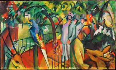 Zoological Garden I (målning på duk) av August Macke