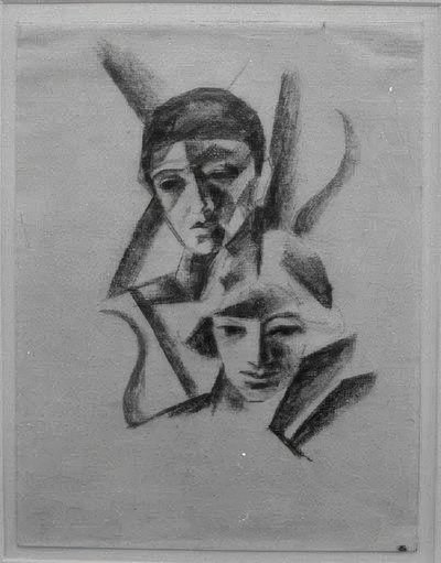 Två huvuden av August Macke