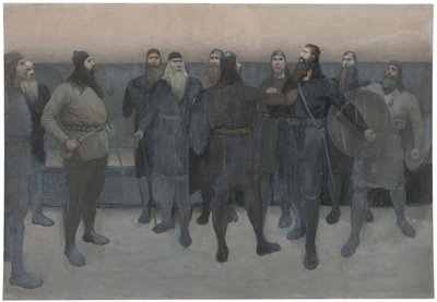 Illustration till Njalsaga av August Malmström