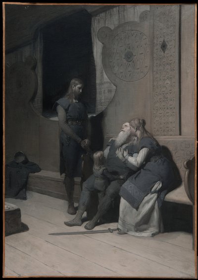 Kung Rings död (ur Frithiofs saga) av August Malmström
