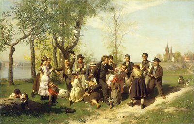 Barn som leker, av August Malmström
