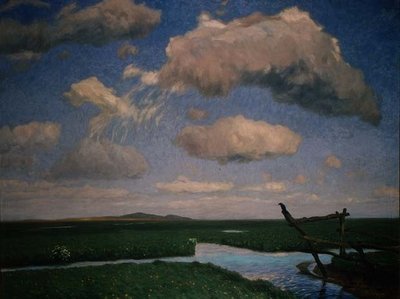 Sommardag i Hammeniederg med Weyerberg Hills i fjärran av August Overbeck