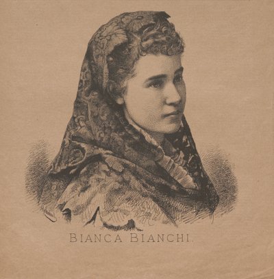 Porträtt av operasångerskan Bianca Bianchi 1855-1947, 1879. av August Schubert