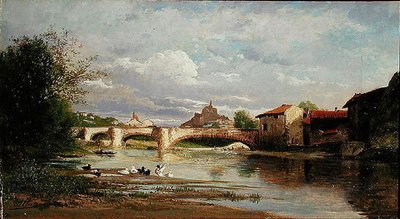 Bro med ankor, 1872 av Auguste Allonge