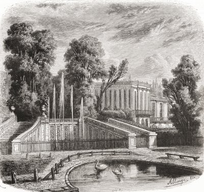 Petit Trianon i Versailles, Frankrike, 1800-talet av Auguste Allonge