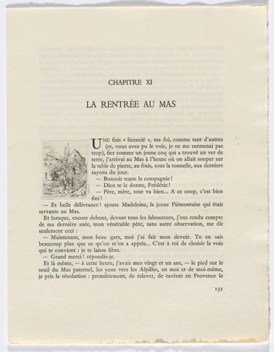 Frédéric Mistral: Mémoires et Recits av Frédéric Mistral: byggnader och träd (sidan 131) av Auguste Brouet