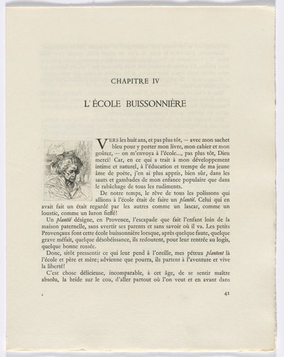 Frédéric Mistral: Mémoires et Recits av Frédéric Mistral: byst av en kvinna (sidan 41) av Auguste Brouet