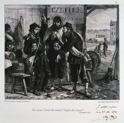 Kanoner! Mer vapen!! Alltid vapen!!! Belägringen av Paris, december 1870 1872 av Auguste Bry