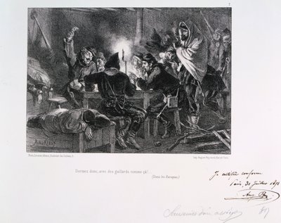 Sov, med sådana kompisar!, Siege of Paris, 1870-1871 1871 av Auguste Bry