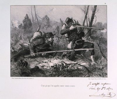 Franska soldater, belägringen av Paris, 1871 av Auguste Bry