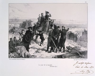 Le Jour du Bataille Slagets dag, belägringen av Paris, fransk-preussiska kriget, 1870 1871 av Auguste Bry