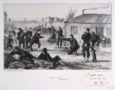 Under vakten, belägringen av Paris, fransk-preussiska kriget, november 1870 1872 av Auguste Bry
