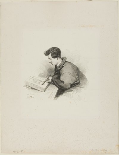 Porträtt av Auguste Raffet av Auguste Bry