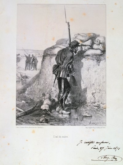 Belägring av Paris, fransk-preussiska kriget, 1870 1871. av Auguste Bry