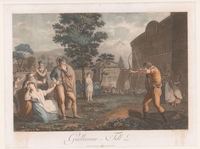 Willem Tell träffade handboog Guillaume-Tell (titel på objekt) av Auguste Claude Simon Legrand