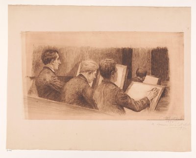 Lektion i ritskola av Auguste Danse (signed by artist)