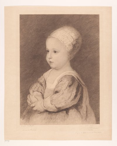 Porträtt av ett okänt barn av Auguste Danse (signed by artist)