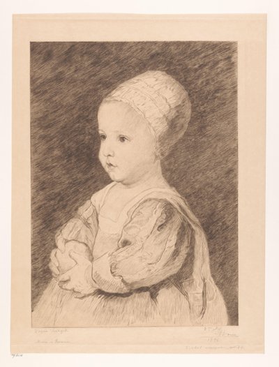 Porträtt av ett okänt barn av Auguste Danse (signed by artist)