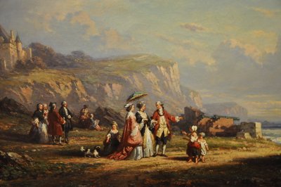Promenade sur la grève, detalj av Auguste Delacroix