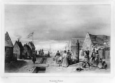 The High Street, Reykjavik av Auguste Etienne Francois Mayer