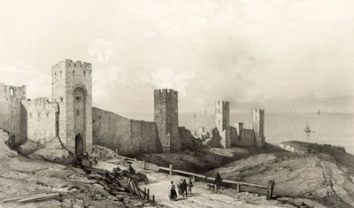 Wisbys murar, ön Gothland av Auguste Etienne Francois Mayer