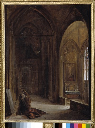 Interiör av kyrkan av Auguste Forbin