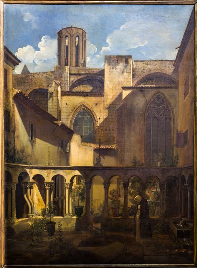 Interiörvy av klostret Saint-Sauveur i Aix-en-Provence av Auguste Forbin