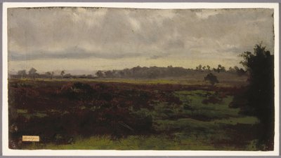 Marshlands, mitten av 1850-talet (olja på papper) av Auguste Francois Bonheur