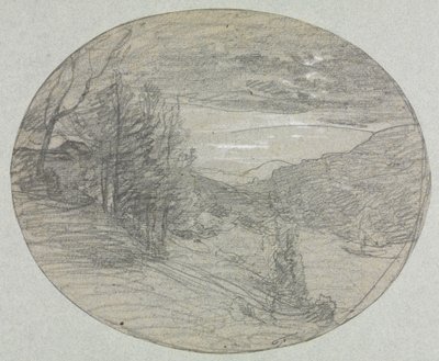 Landskap, 1800-tal. av Auguste Francois Ravier