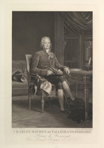 Porträtt av Charles Maurice de Talleyrand-Périgord, efter 1808. av Auguste Gaspard Louis Desnoyers