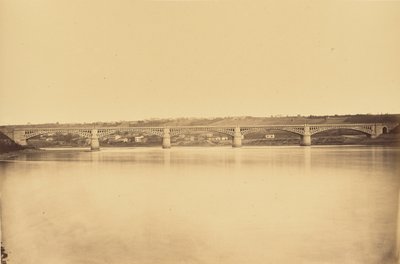 Givors till Chasse-grenen, Viadukt över Rhône av Auguste Hippolyte Collard