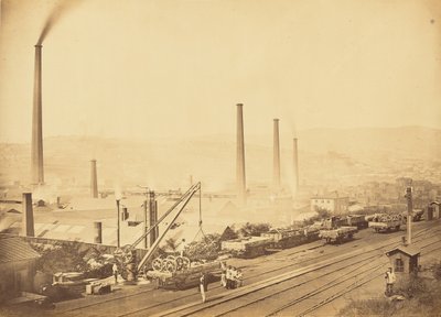 Pétin och Gaudets filial och anläggningar i Saint-Chamond av Auguste Hippolyte Collard