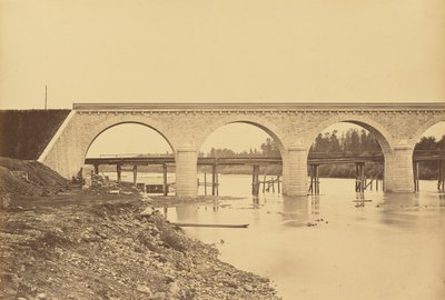 Viadukt över Loirefloden vid Andrezieux av Auguste Hippolyte Collard