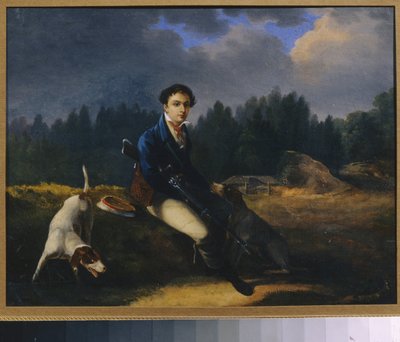 Porträtt av Nikita Vsevolzhsky (1799-1862), grundare av Green Lamp Society. (Ryskt litteratursällskap). Målning av Auguste Joseph Desrnod (1788-1840), olja på duk av Auguste Joseph Desarnod