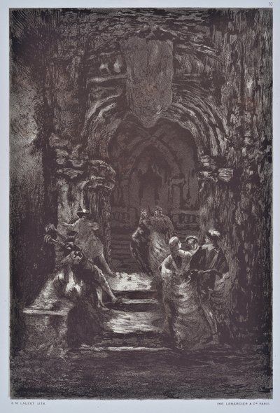 Trappan (ritning) av Auguste Lauzet