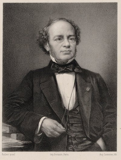 Porträtt av kompositören Jacques Fromental Halévy 1799-1862. av Auguste Lemoine