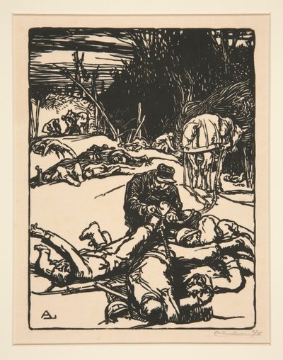 Apr?s le combat (After the Battle), från La Guerre de 1914, första serien, nr 14 av Auguste Lepere