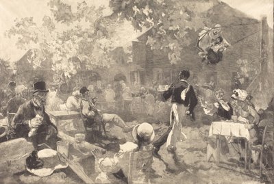 Vid ljungtuppen, 1888. av Auguste Lepere