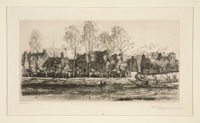Sommes strand? Amiens (Banks of the Somme at Amiens) av Auguste Lepere