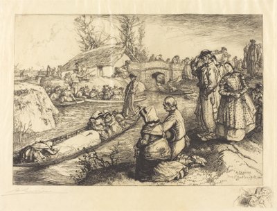 Begravning i Vendeen Marsh av Auguste Lepere