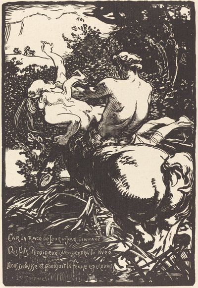 Kentaur Kentauren, 1896. av Auguste Lepere