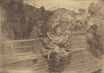 Avgång till Greenwich Departure pour Greenwich, 1891. av Auguste Lepere