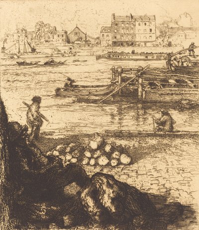 Dockman, Pier vid La Gare Le debardeur, quai de La Gare, 1894. av Auguste Lepere