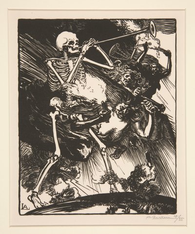 Death and Discord will Rain on the Earth, från The War of 1914, första serien, nr. 7 av Auguste Lepere