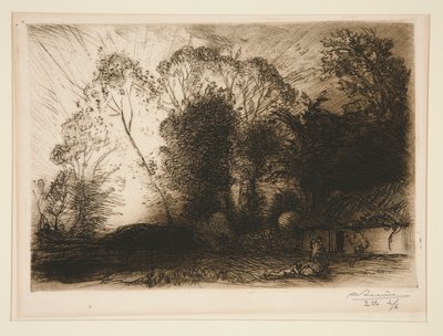Stugan ? Rousseau (Vendee) (Stuga vid Rousseau [Vendee]) av Auguste Lepere