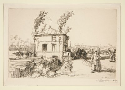 Guinguetten, vägen till Billancourt av Auguste Lepere