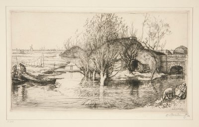 La masure inond?e (Vend?e) (The Flooded Hovel [Vendee]) av Auguste Lepere