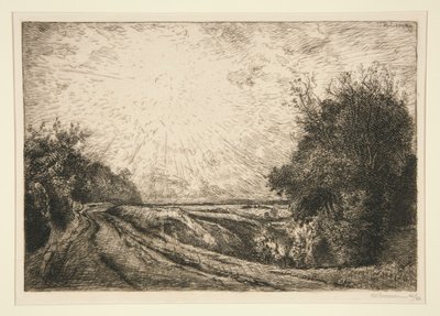 Vägen till La Houssoye (Cvec?sur-le-Grand) (Rutt från La Houssoye [Crevecoeur-le-Grand]) av Auguste Lepere