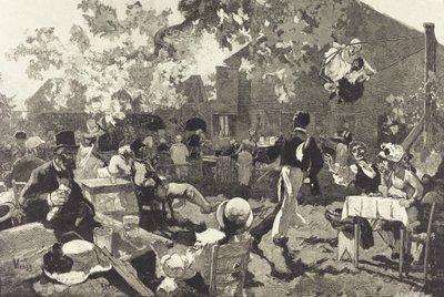 Cabaret du Coq de Bruyère i Bois de Meudon, 1888. av Auguste Lepere