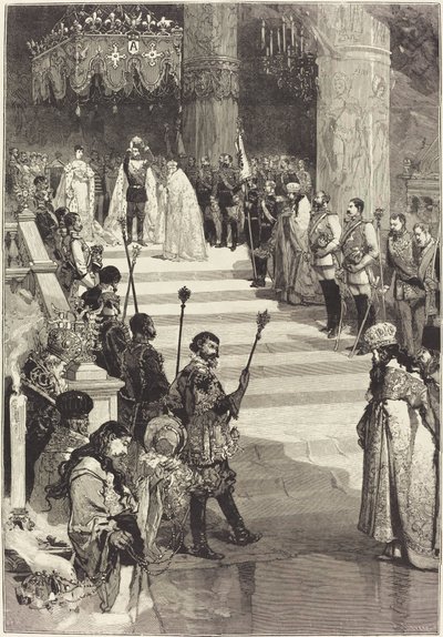 Kröningen av kejsar Alexander III av Ryssland (27 maj) av Auguste Lepere